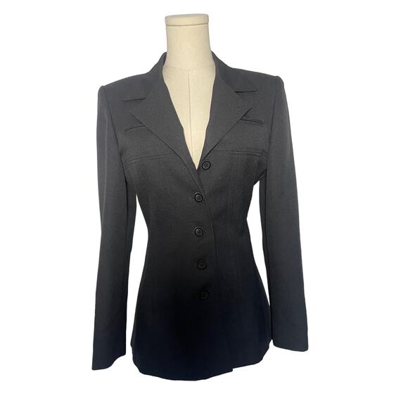 90's Y2K Black oversized Blazer SMALL - Picture 2 of 6